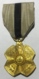 Médaille D'Or De L'Odre De Léopold II. Ruban Défraichi. - Belgique