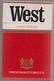 WEST - Empty American Cigarettes Carton Box - Around (environ)  1970 - Etuis à Cigarettes Vides