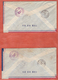 WALLIS 2 LETTRES RECOMMANDEES SIGNEES DECARIS SERIE TCHAD AU RHIN DE 1947  POUR NEW YORK ETATS UNIS - Covers & Documents