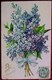 Cpa FLEURS  JOLI BOUQUET De LILAS , Noué, BONS BAISERS , Gaufrée , 1906 , Flowers BLUE LILAC Embossed Old Pc - Fleurs