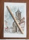 GENAPPE  «L’ ÉGLISE »Panorama,Reproduction Aquarelle R.DUBOIS 94   (Édit  U.S BOUSVAL VOLLEY - BALL ) - Genappe