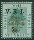 ORANGE RIVER COLONY 1902 KEVII 1s On 5s With Thick V SG 138a Mounted Mint - Orange Free State (1868-1909)