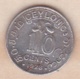 Ceylon 10 Cents 1928 , George V , En Argent, KM# 104a - Sri Lanka