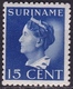 Suriname 1941 Koningin Wilhelmina 15 Cent Ultramarijn NVPH 194 Ongestempeld - Suriname ... - 1975