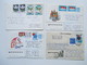 Delcampe - Russland / UDSSR 1960-80er Jahre Belegeposten 165 Stk. Auch Gebiete Ukraine / SSR Lettonie. Rote U. Violette Stempel. - Colecciones (sin álbumes)