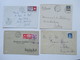 Delcampe - Schweiz 1910 - 40er Jahre Belegeposten 145 Stk.interessante Belege / Karten. 4er Blocks / Firmenbriefe / Stempel Randstk - Collections (without Album)
