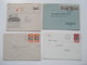 Delcampe - Schweiz 1910 - 40er Jahre Belegeposten 145 Stk.interessante Belege / Karten. 4er Blocks / Firmenbriefe / Stempel Randstk - Colecciones (sin álbumes)