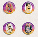 Queen BAND Freddie Mercury Music Fan ART BADGE BUTTON PIN SET 2 (1inch/25mm Diameter) 35 X - Musique