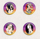 Queen BAND Freddie Mercury Music Fan ART BADGE BUTTON PIN SET 4 (1inch/25mm Diameter) 35 X - Musique