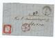 SARDAIGNE / SARDEGNA - 1863 - LETTRE De BORDIGHERA Pour NICE / NIZZA Avec CACHET D'ENTREE "ITALIE MENTON 2" - ETIQUETTE - Sardaigne