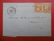 PC 259 PAIRE TIMBRE NAPOLEON 10 C CACHET BARJAC LETTRE VIA VOIRON  1860 - 1849-1876: Période Classique