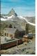 CPSM Valais Zermatt , Gornergrat (3136m) , Mit Matterhorn  Train En Gare 700 Wehrli Bahn - Zermatt