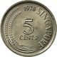 Monnaie, Singapour, 5 Cents, 1978, Singapore Mint, TTB, Copper-nickel, KM:2 - Singapour