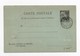 !!! PRIX FIXE : GUINEE, ENTIER POSTAL CARTE REPONSE 10C  ALPHEE DUBOIS CACHET PHILATELIQUE CONAKRY RIVIERES DU SUD 1892 - Lettres & Documents