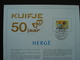 **KUIFJE**Luxe Kunstblad Met Gouddruk-genummerd **Kuifje 50 Jaar** - Souvenir Cards - Joint Issues [HK]