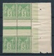 CP-70: FRANCE:  Lot Avec N°106a** Bloc De 4 (type 1 Et 2 Se Tenant, Gomme Avec  Défauts) - 1898-1900 Sage (Type III)