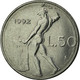 Monnaie, Italie, 50 Lire, 1992, Rome, SUP, Stainless Steel, KM:95.2 - 50 Lire