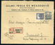 BUDAPEST 1926. Helyi Ajánlott Levél,  Korona-fillér Vegyes Bérmentesítéssel - Covers & Documents