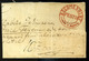 PESTH , Portós Levéldarab, Piros "RECOMENDIRT PESTH " Bélyegzéssel - ...-1867 Prephilately