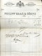 PEST 1871. Phillipp Haas , Fejléces, Litografált Számla - Zonder Classificatie