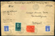 ZALAEGERSZEG 1933. Értéklevél, Négybélyeges Vegyes Bérmentesítéssel Budapestre - Lettres & Documents