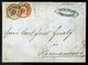 DEBRECEN 1855. Farkas Ferenc, Dekoratív, Postázott Számla Levél 6Kr+3Kr-ral Nagyszebenbe Küldve - Gebruikt