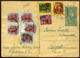 BUDAPEST 1945.09. Kiegészített,helyi Díjjegyes Levlap, ötbélyeges Portózással  /  Uprated Local Stationery P.card 5 Stam - Covers & Documents