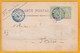 1903 - Paire De 5 C Groupe Sur CP De Tamatave, Madagascar Vers Paris, France - Oblitération Bleue - Briefe U. Dokumente