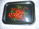 Vintage Russian (USSR) Metal Plate - Tray // Hand-painted - Schalen Und Tabletts