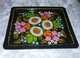 Delcampe - Vintage Russian (USSR) Metal Plate - Tray // Hand-painted - Schalen Und Tabletts