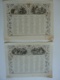 ALMANACH  1857 CALENDRIER 2 SEMESTRIELS  Lithographie    Allégorie  La Famille    Arabesque  Impr Dubois -Trianon - Tamaño Grande : ...-1900