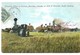 TRACTEUR MOISSONNEUSE TRESHING WHEAT AT CARMEN MANITOBA CANADA ON LINE OF CANADIAN PACIFIC RAILWAY 1910 CPA 2 SCANS - Tractors