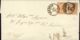 1865 EFFIGIE Coppia C.10 Tirat. Londra (L17) Su Lettera Completa Testo Brescia (3.7) - Storia Postale
