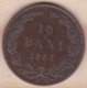 ROUMANIE . 10 BANI 1867 WATT & CO . CAROL I . KM# 4 - Roemenië