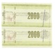 Pologne Poland CZEK PODROZNICZY Travellers Cheque 2000 Zlotych 1989 - 2 Consecutives - Pologne