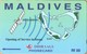 Maldives - GPT, Opening Of Service In Seena, Satellite, Map, 7MLDA, 2/00, Mint - Maldiven