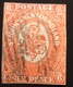 Newfoundland 1860 6d Orange-vermilion Used SG 14 (Terre-Neuve Canada Yv 12 Oblitéré RARE / BNA Flowers Fleurs Blumen - 1857-1861