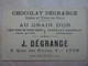 Chromo LYON Chocolat DEGRANGE - Carte à Jouer 10 Coeur Trêfle - Autres & Non Classés