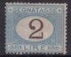 Italy 1870 Porto Segnatasse Sassone#12 Mi#12, 2 Lire, Mint Hinged - Taxe