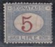 Italy 1903 Porto Segnatasse Sassone#30 Mi#20, 5 Lire, Mint Hinged - Taxe