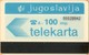 Yugoslavia - JUG-15, Autelca, Logo - Blue (No Muflon Radece), 100U, CN: 8 Digits, 100.000ex, Used - Joegoslavië