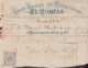 REC-126 CUBA SPAIN ESPAÑA (LG1634) RECIBOS REVENUE 1881. BAZAR EL COMPAS HARDWARE INVOICE. - Segnatasse