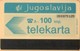 Yugoslavia - JUG-20, Autelca, Logo - Blue (Muflon Radece), 100U, CN: 9 Digits, 10.000ex, Used - Jugoslavia