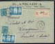 ALGERIE - 1933  "D. Ankaoua Bône" Affranchissement à 3.50 F Sur Enveloppe Recommandée Pour Langnau (Suisse) B/TB - - Lettres & Documents