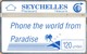 Seychelles - L&G, SEY-12, Phone The World From Paradise (Blue Palm & Slogan), 105H, 4,000ex, 5/91, Used As Scan - Seychelles