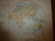 1884 Carte Géographique :Recto (TERRE Des 2 Hémisphères); Verso ( SYSTEME PLANETAIRE ) (VOLCANS Et CORAUX) (La LUNE) - Geographical Maps