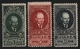 Russia / Sowjetunion 1928 - Mi-Nr. 358-360 A * - MH - Gez. 10 1/2 - Lenin (II) - Unused Stamps