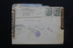 ESPAGNE - Enveloppe De Madrid Pour Paris En 1945, Cachets De Censure , Bandes De Contrôle Postal - L 24908 - Nationalistische Zensur