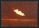 Qatar Picture Postcard Gas Flare In The Oil Field Qatar View Card - Qatar