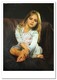 Cute Blonde LITTLE GIRL On Chair By Mark Lovett Russian Modern Postcard - Altri & Non Classificati